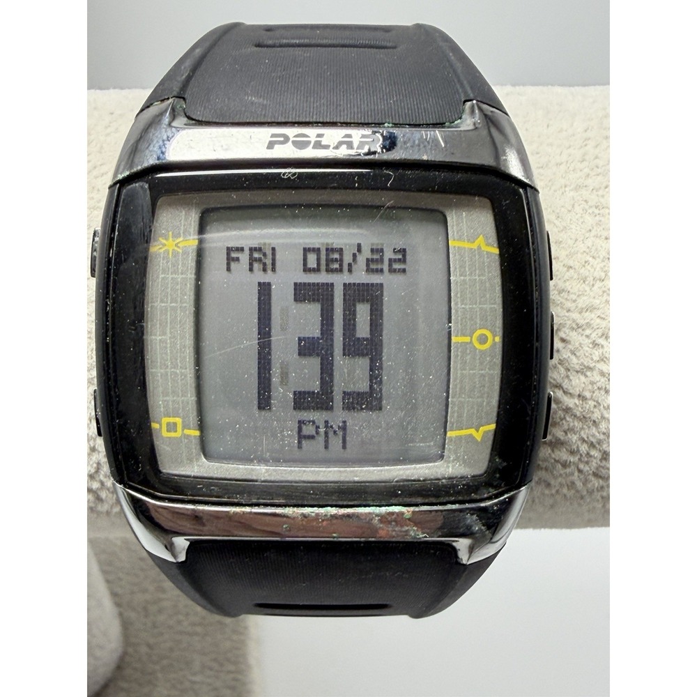 POLAR Flow New Battery FT60 Men's Heart Rate Monitor Watch ONLY ( WORKS‎ )